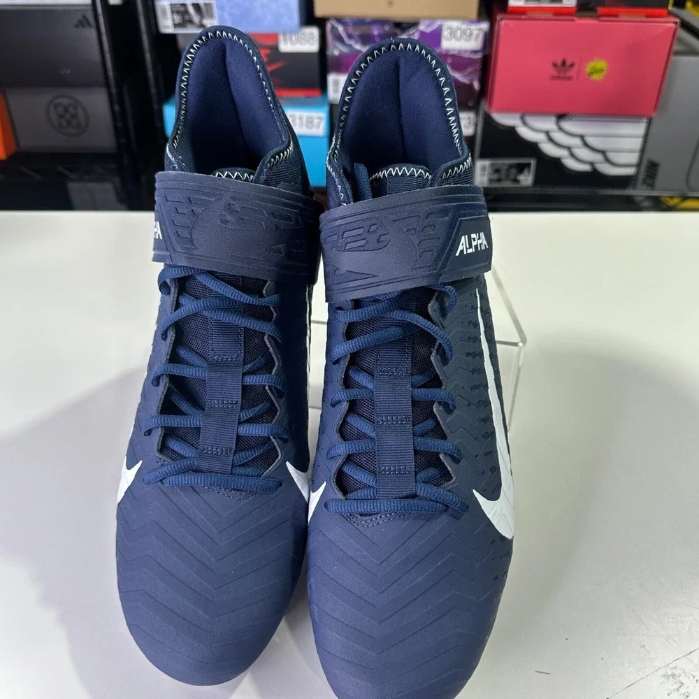 Nike Alpha Menace Pro 2 Football Lineman Cleat College Navy Elite Blue Size 13.5